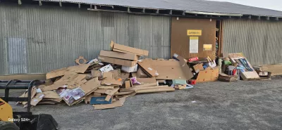 This is a photo of the mess recently left outside the recycle center. The County loses money on the recycle center now; we cannot afford to staff the center seven days a week. Our employees deserve days off, too. PLEASE bring your cardboard earlier in the week, preferably Tuesday and Wednesday if you have large amounts. If the cardboard area is full, DO NOT LEAVE YOUR CARDBOARD OUTSIDE.