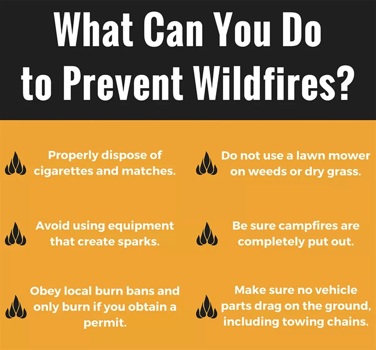 Prevent Wildfire Graphic and Text